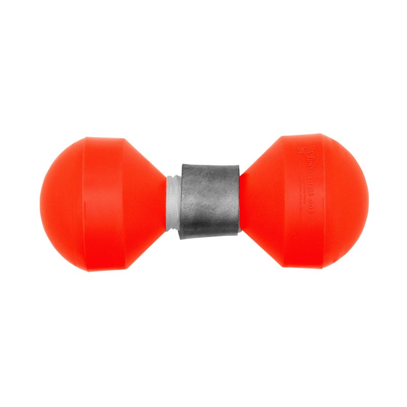 Lindy Marker Buoy for Fishing - Internal Ballast Weights and 60 ft of Rot-Proof Cord, Hot Orange